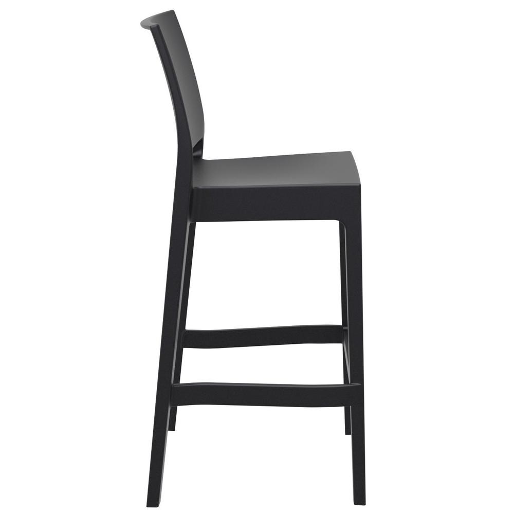 Maya Resin Bar Stool Black, Set of 2. Picture 2