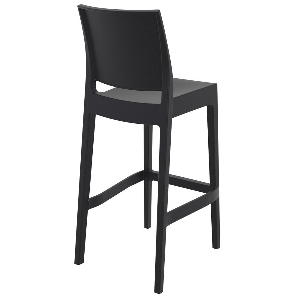 Maya Resin Bar Stool Black, Set of 2. Picture 3