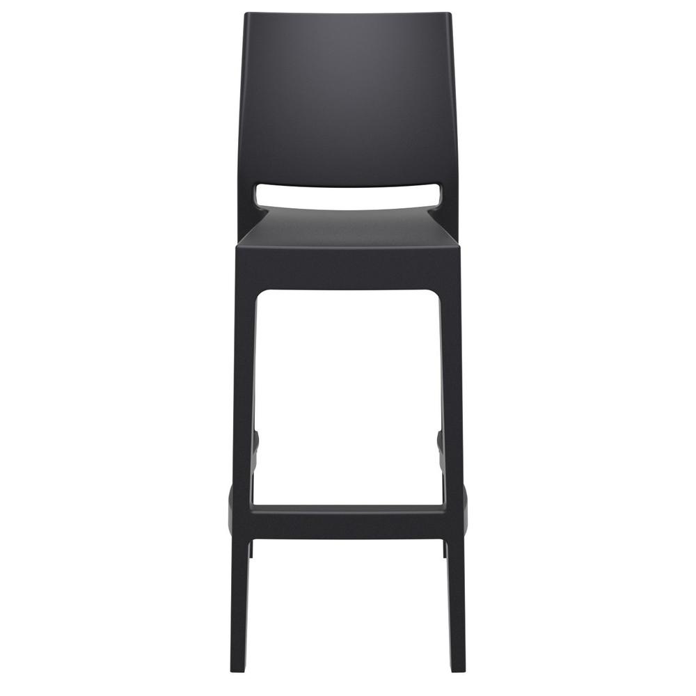 Maya Resin Bar Stool Black, Set of 2. Picture 5