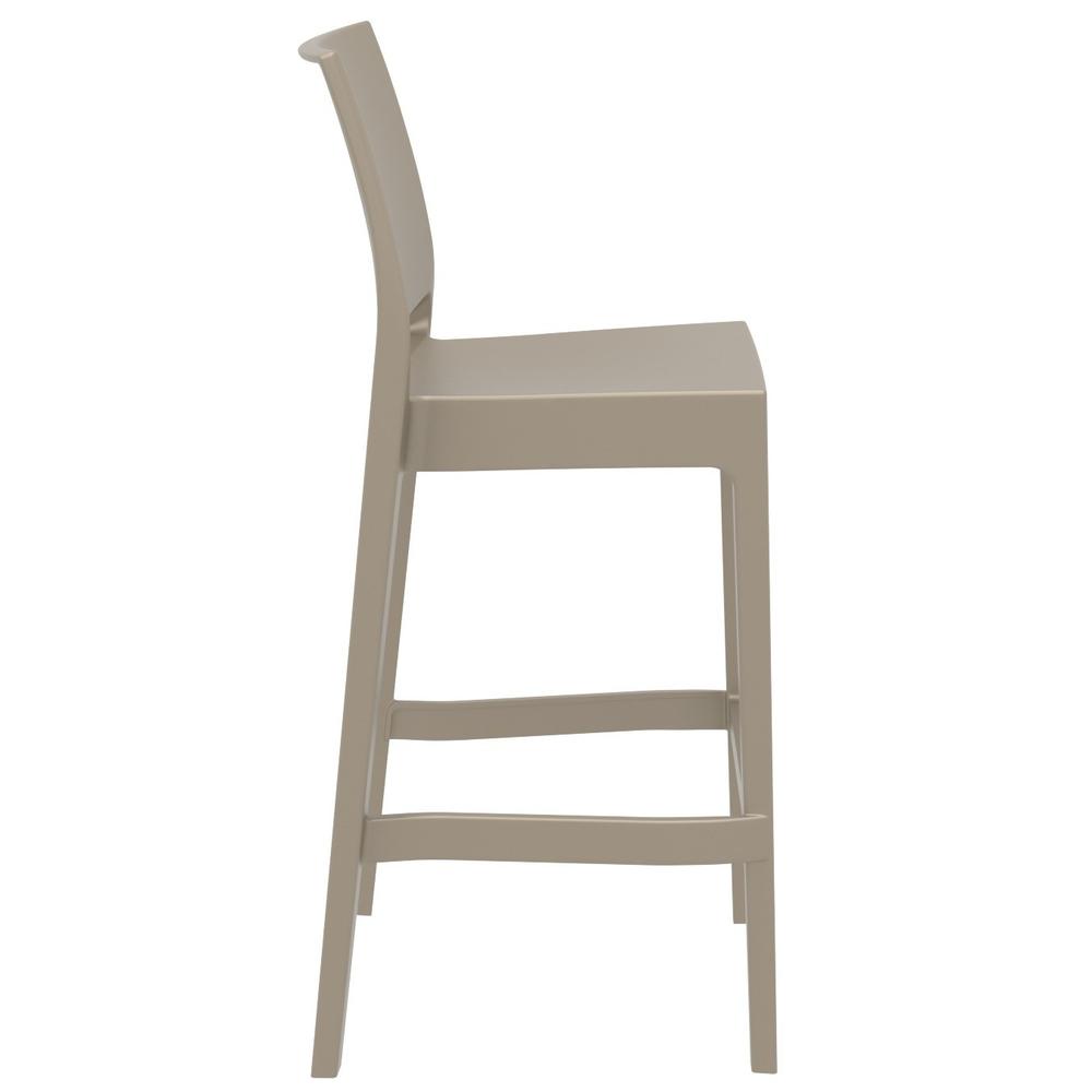 Maya Resin Bar Stool Taupe, Set of 2. Picture 2