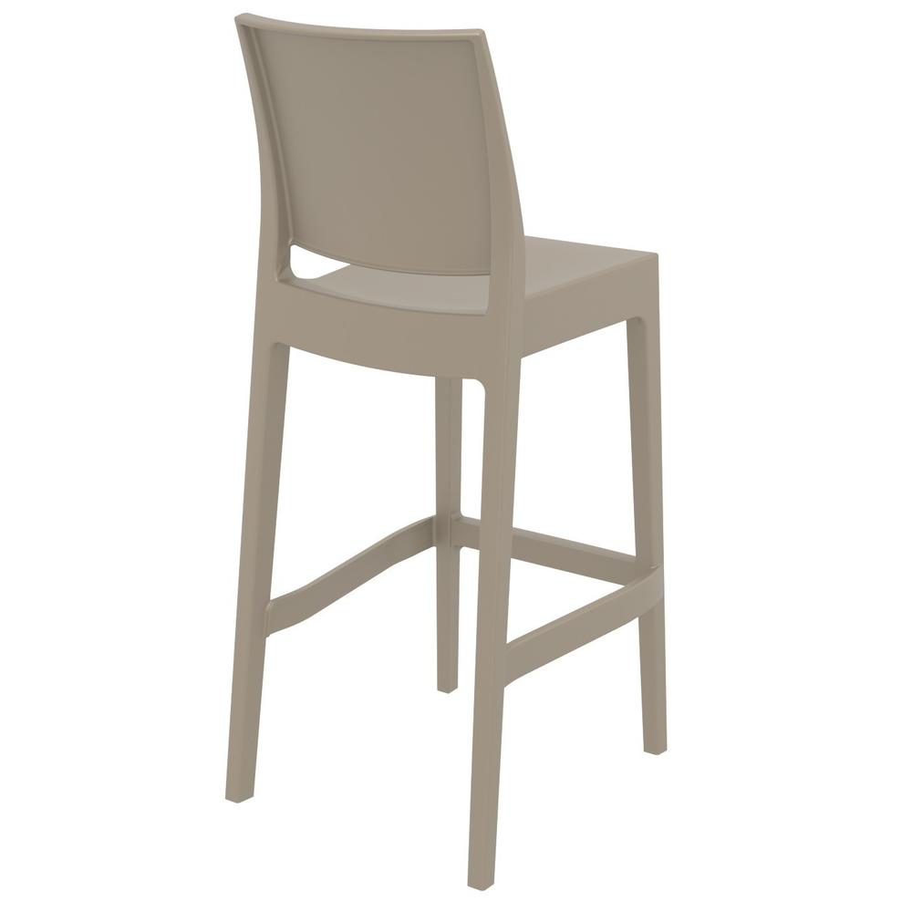 Maya Resin Bar Stool Taupe, Set of 2. Picture 3