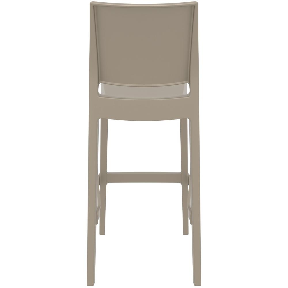 Maya Resin Bar Stool Taupe, Set of 2. Picture 4
