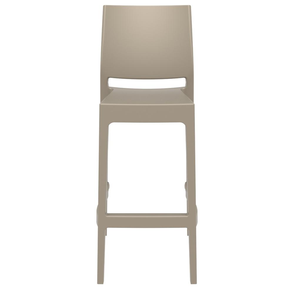 Maya Resin Bar Stool Taupe, Set of 2. Picture 5