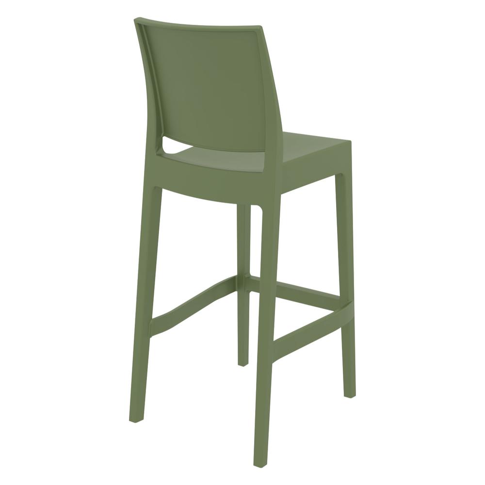 Maya Resin Bar Stool Olive Green, Set of 2. Picture 2
