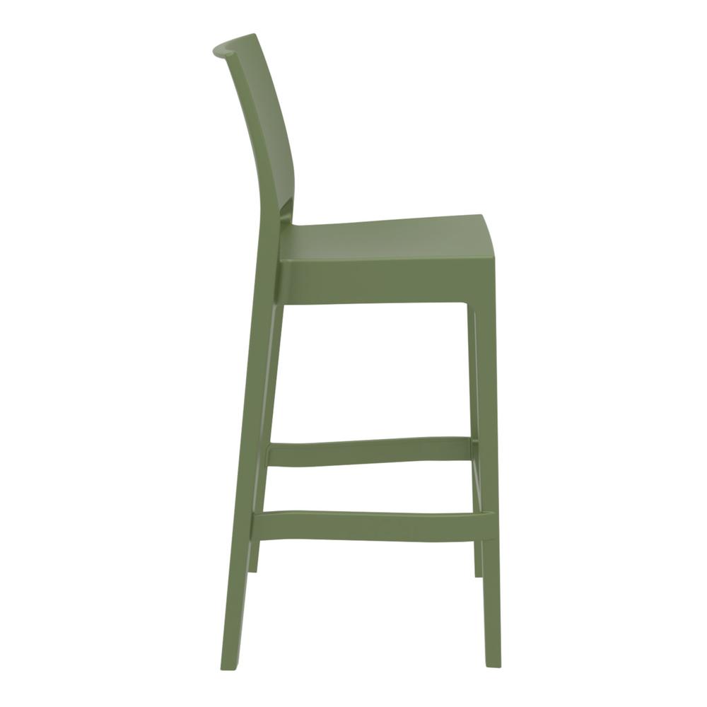 Maya Resin Bar Stool Olive Green, Set of 2. Picture 4