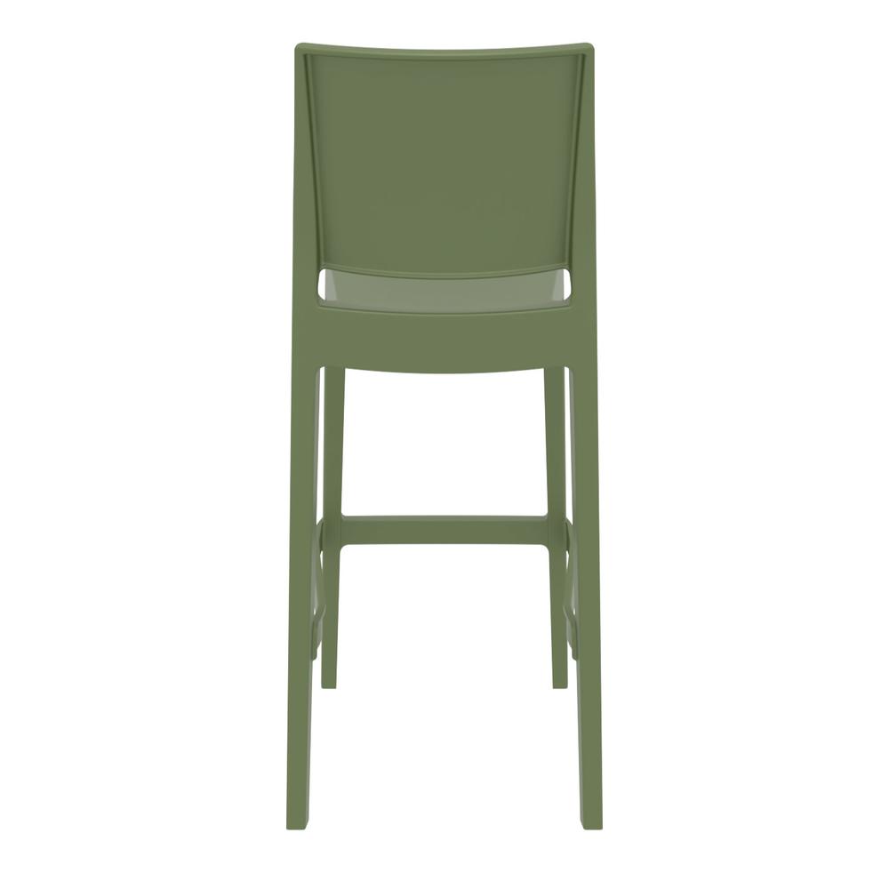 Maya Resin Bar Stool Olive Green, Set of 2. Picture 5