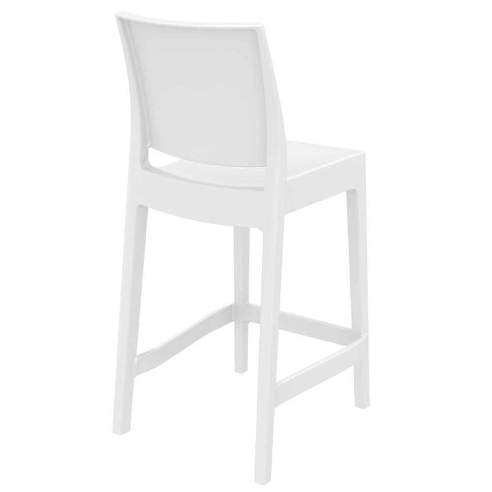 Maya Resin Bar Stool White, Set of 2. Picture 3