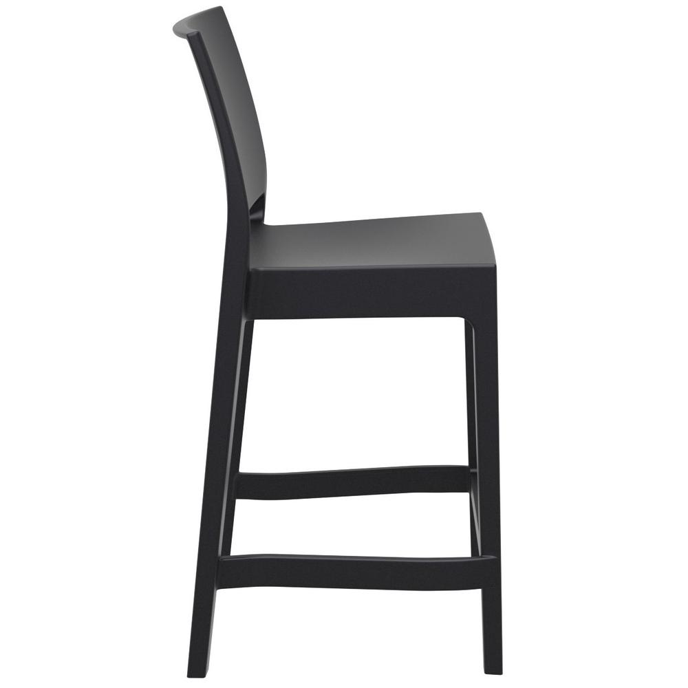 Maya Resin Counter Stool Black, Set of 2. Picture 2