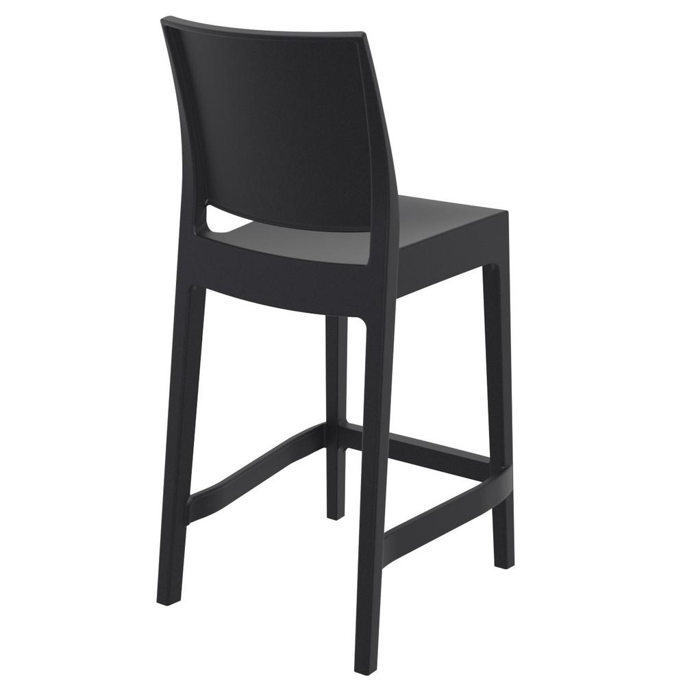 Maya Resin Counter Stool Black, Set of 2. Picture 3