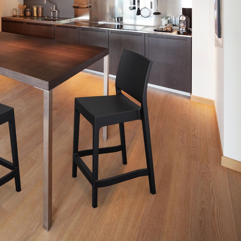 Maya Resin Counter Stool Black, Set of 2. Picture 6