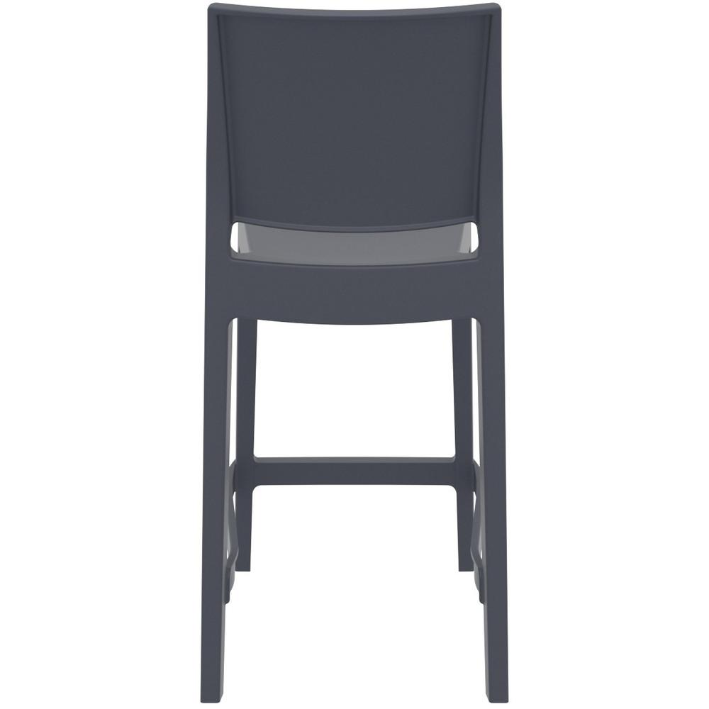 Maya Resin Counter Stool Dark Gray, Set of 2. Picture 4