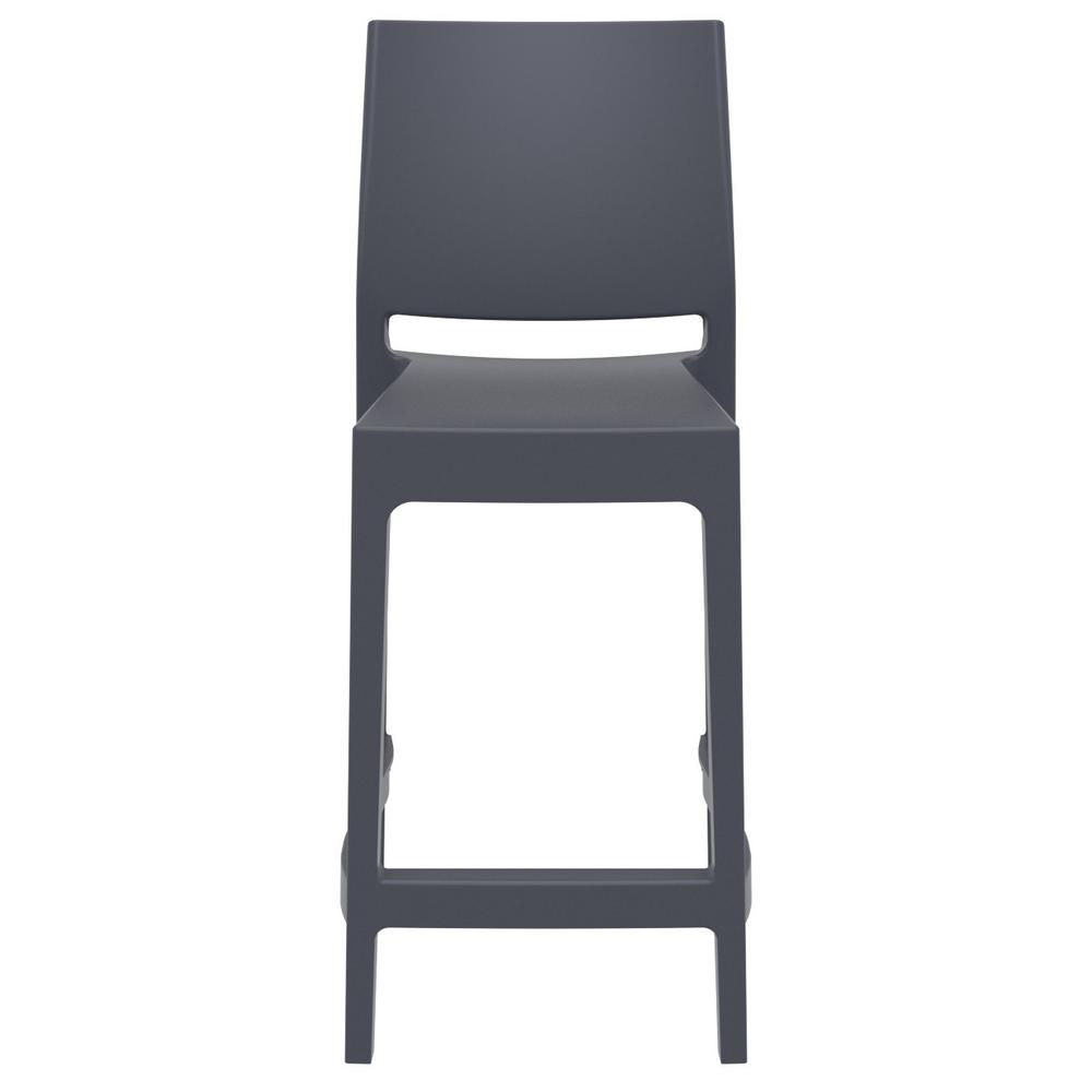 Maya Resin Counter Stool Dark Gray, Set of 2. Picture 5