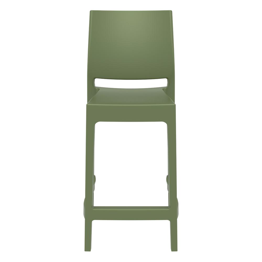 Maya Resin Counter Stool Olive Green, Set of 2. Picture 3