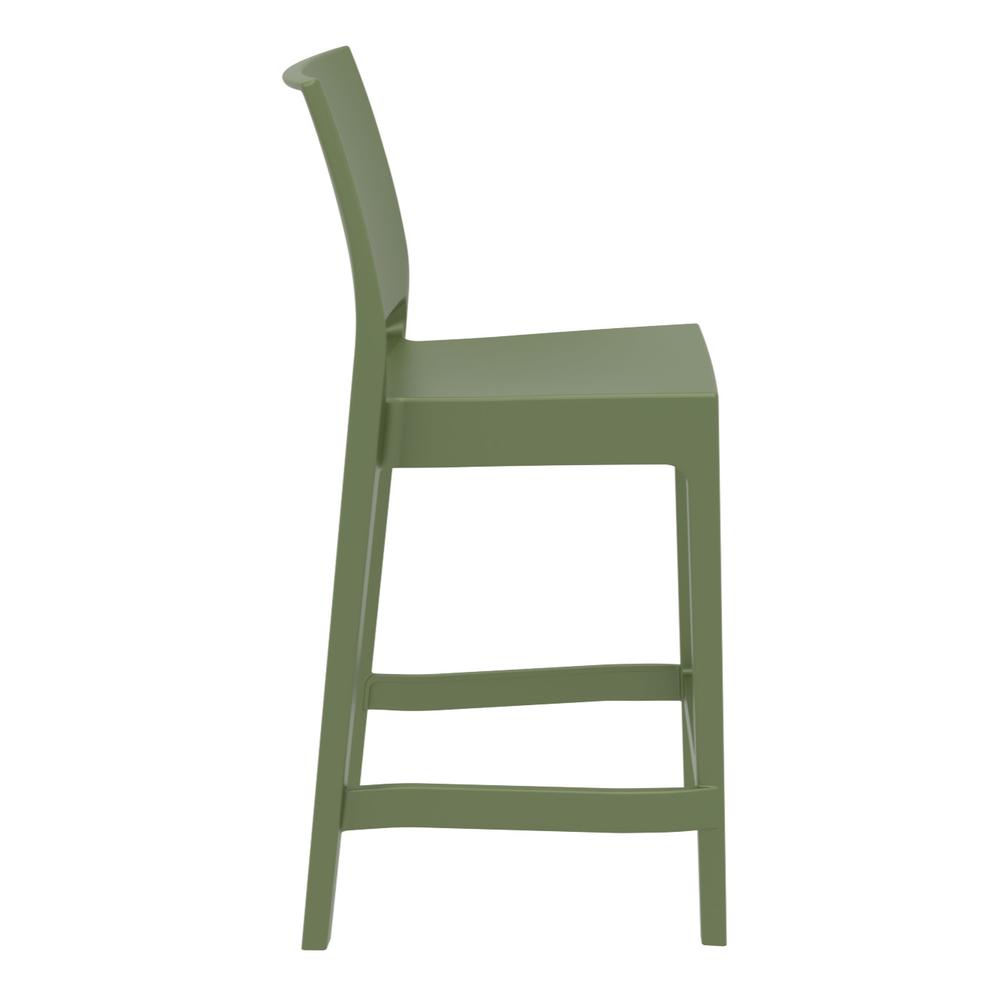 Maya Resin Counter Stool Olive Green, Set of 2. Picture 4