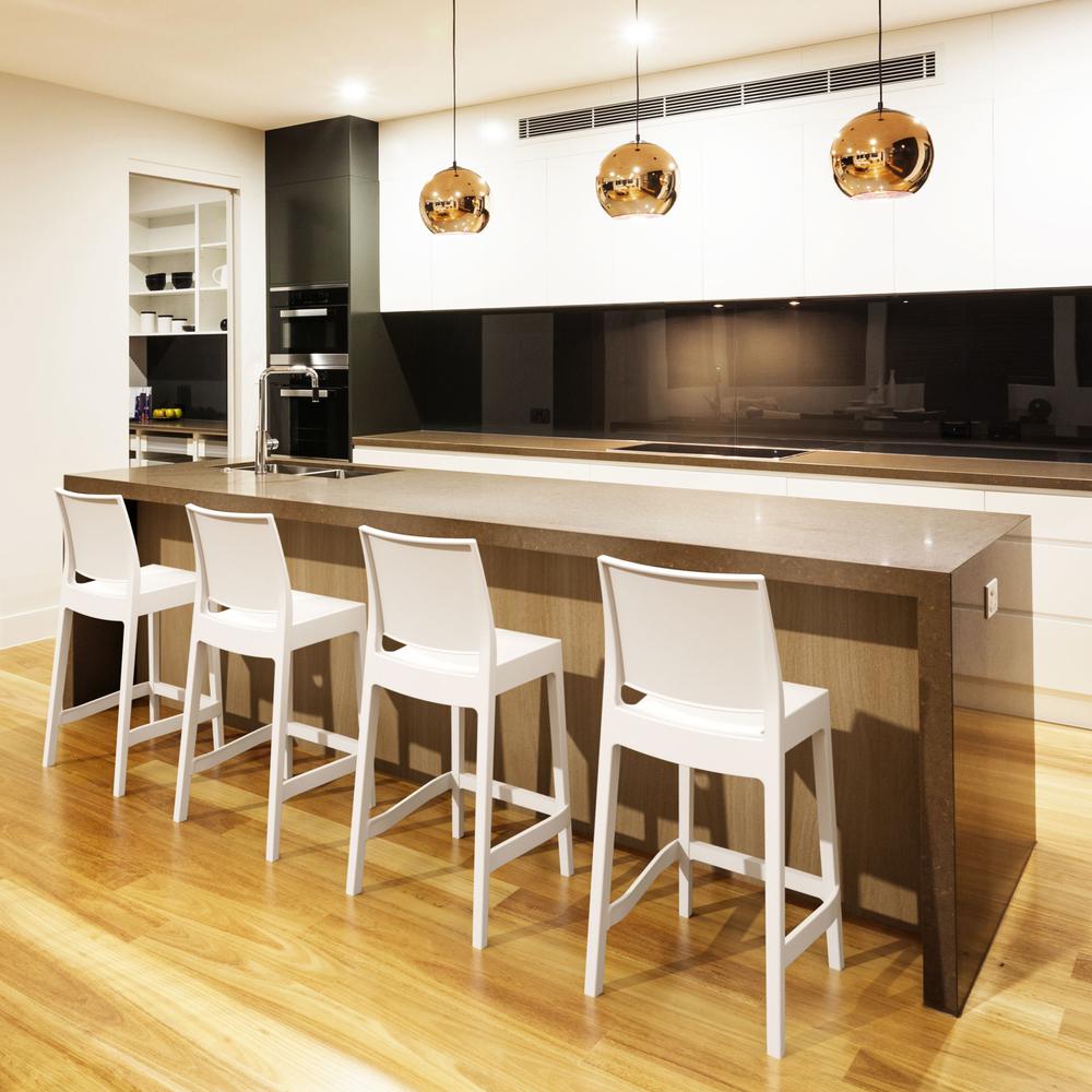 Maya Resin Counter Stool White, Set of 2. Picture 7