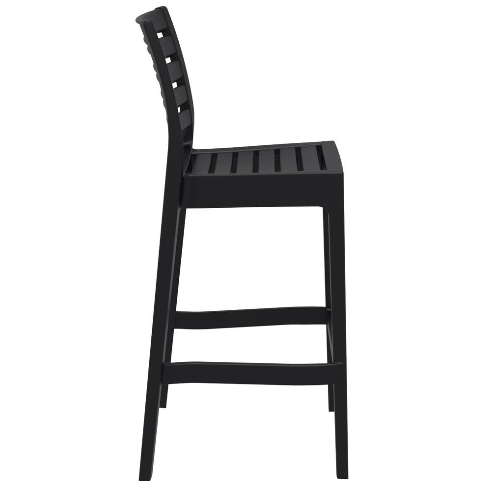 Ares Resin Bar Stool Black. Picture 1