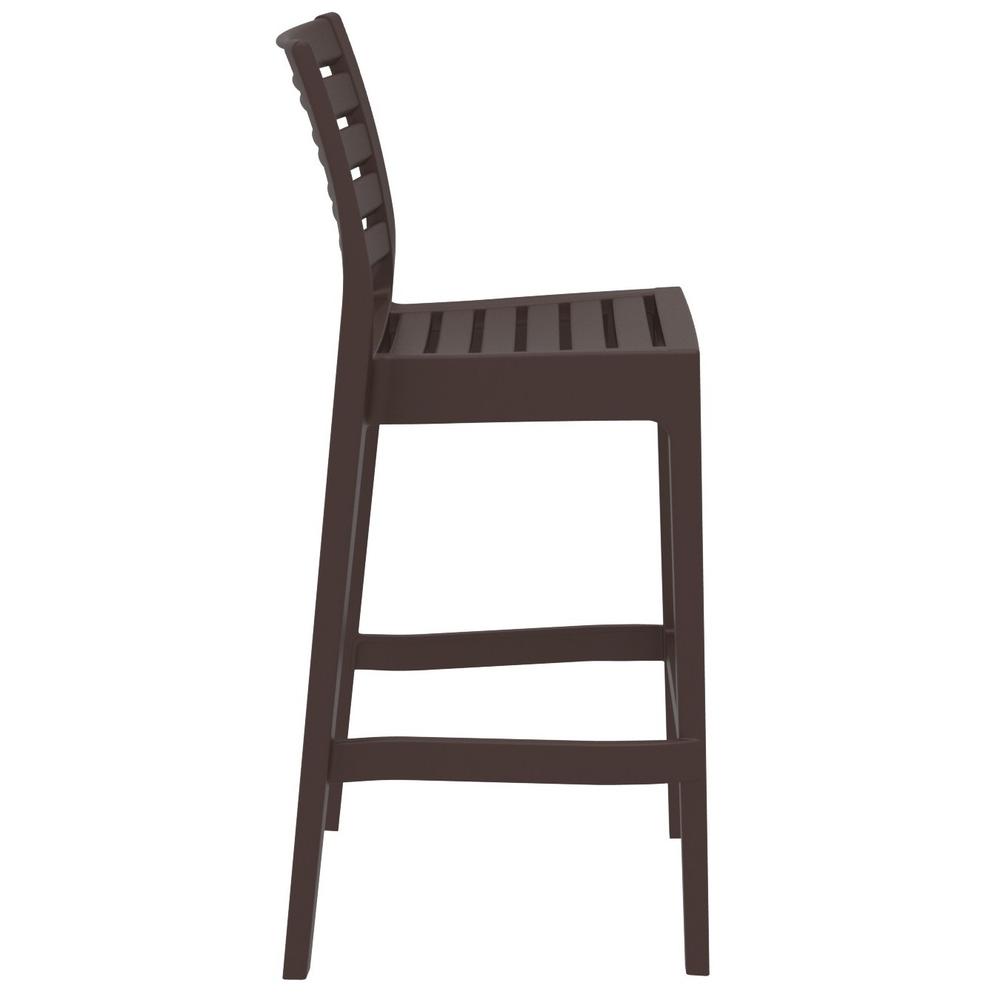 Ares Resin Bar Stool Brown. Picture 1