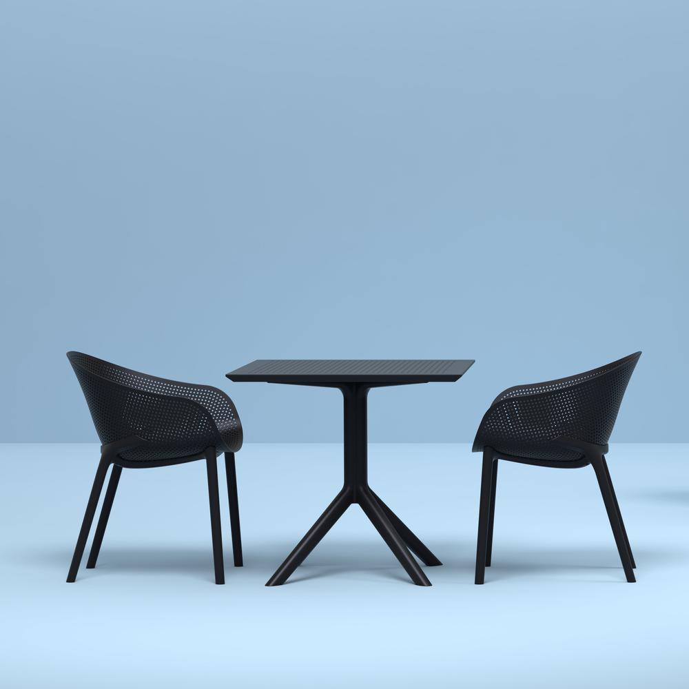 Sky Outdoor Bistro Set 3 Piece Black. Picture 4