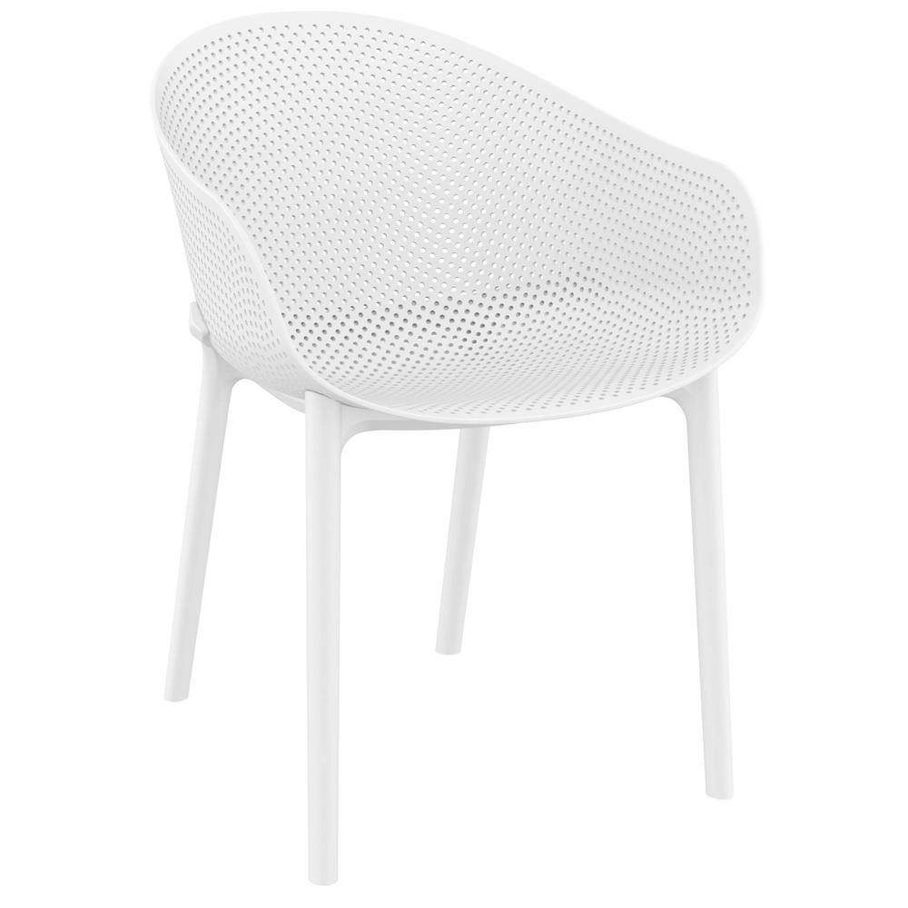 Sky Outdoor Bistro Set 3 Piece White. Picture 3