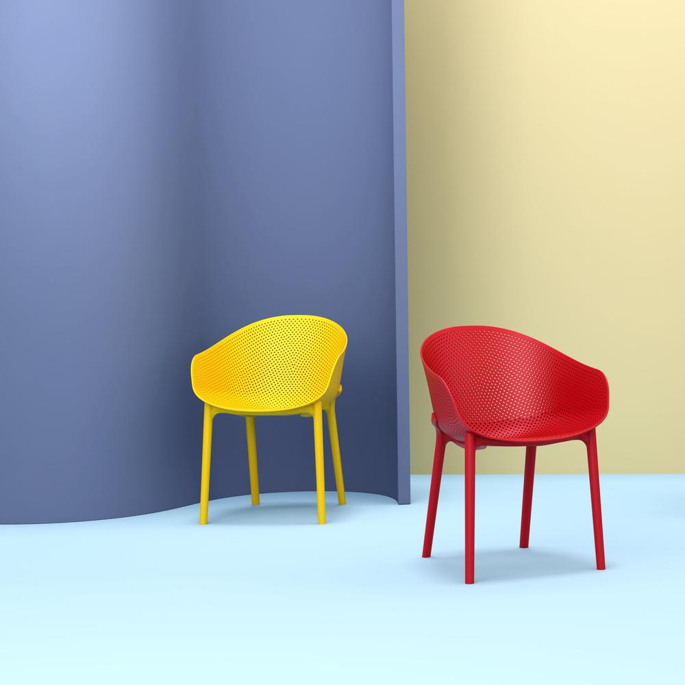 Sky Outdoor Dining Chair Red, set of 2. Picture 8