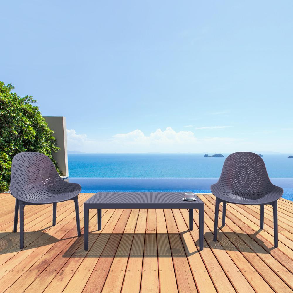 Sky Lounge Set 3 Piece Dark Gray. Picture 1