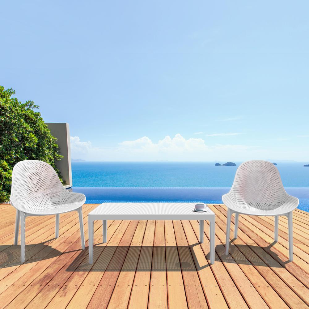 Sky Lounge Set 3 Piece White. Picture 1