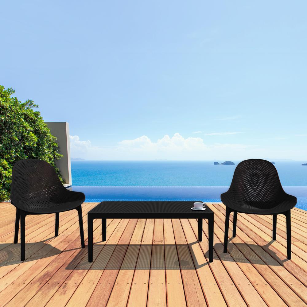 Sky Lounge Table 39 inch Black. Picture 6