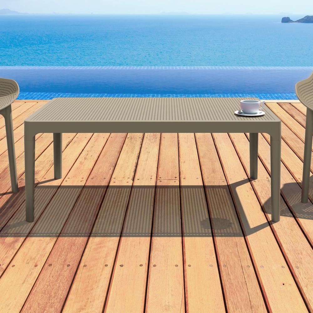 Sky Lounge Table 39 inch Taupe. Picture 4