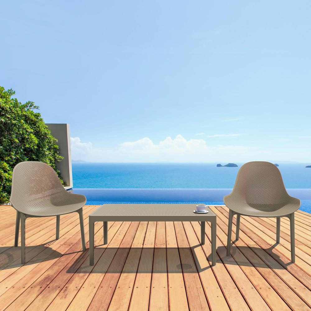 Sky Lounge Table 39 inch Taupe. Picture 5
