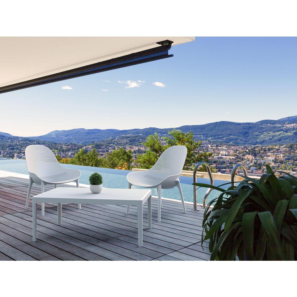 Sky Lounge Table 39 inch White. Picture 5