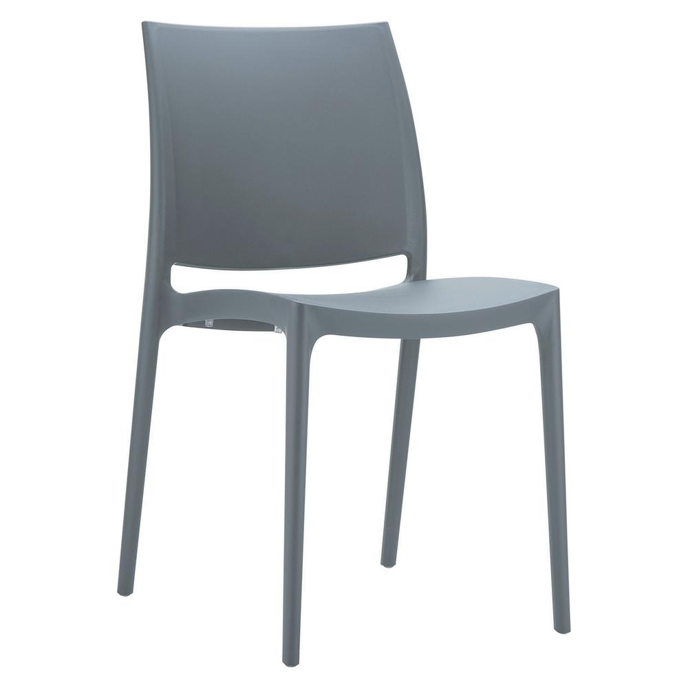 Maya Patio Dining Set with 2 Chairs Dark Gray. Picture 2