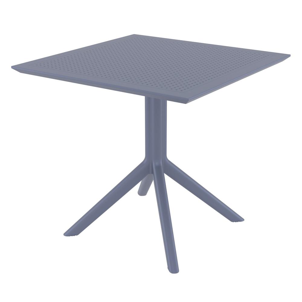 Snow Patio Dining Set with 2 Chairs Dark Gray. Picture 2
