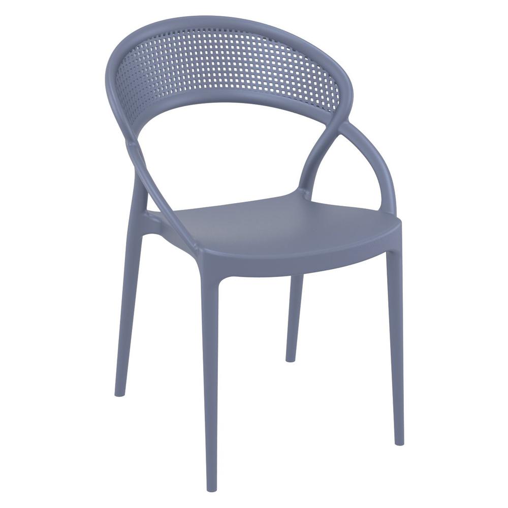 Sunset Patio Dining Set with 2 Chairs Dark Gray. Picture 2