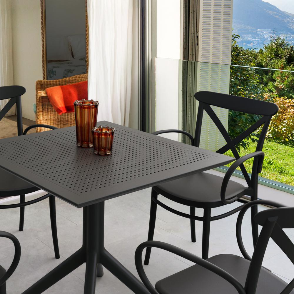 Sky Square Table 31 inch Black. Picture 7