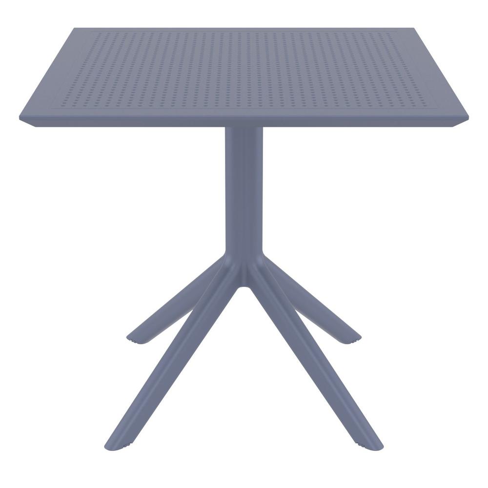 Sky Square Table 31 inch Dark Gray. Picture 2