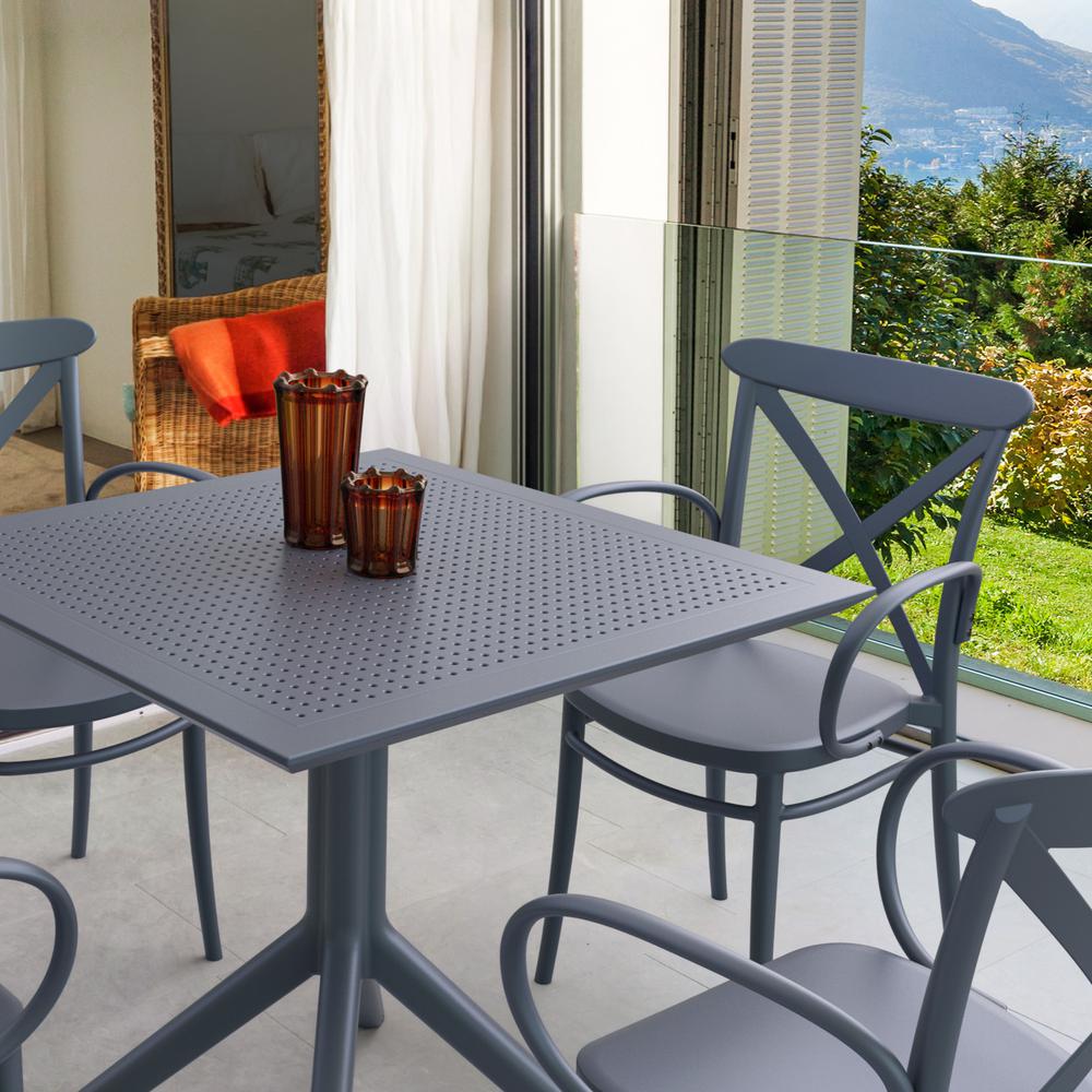 Sky Square Table 31 inch Dark Gray. Picture 6