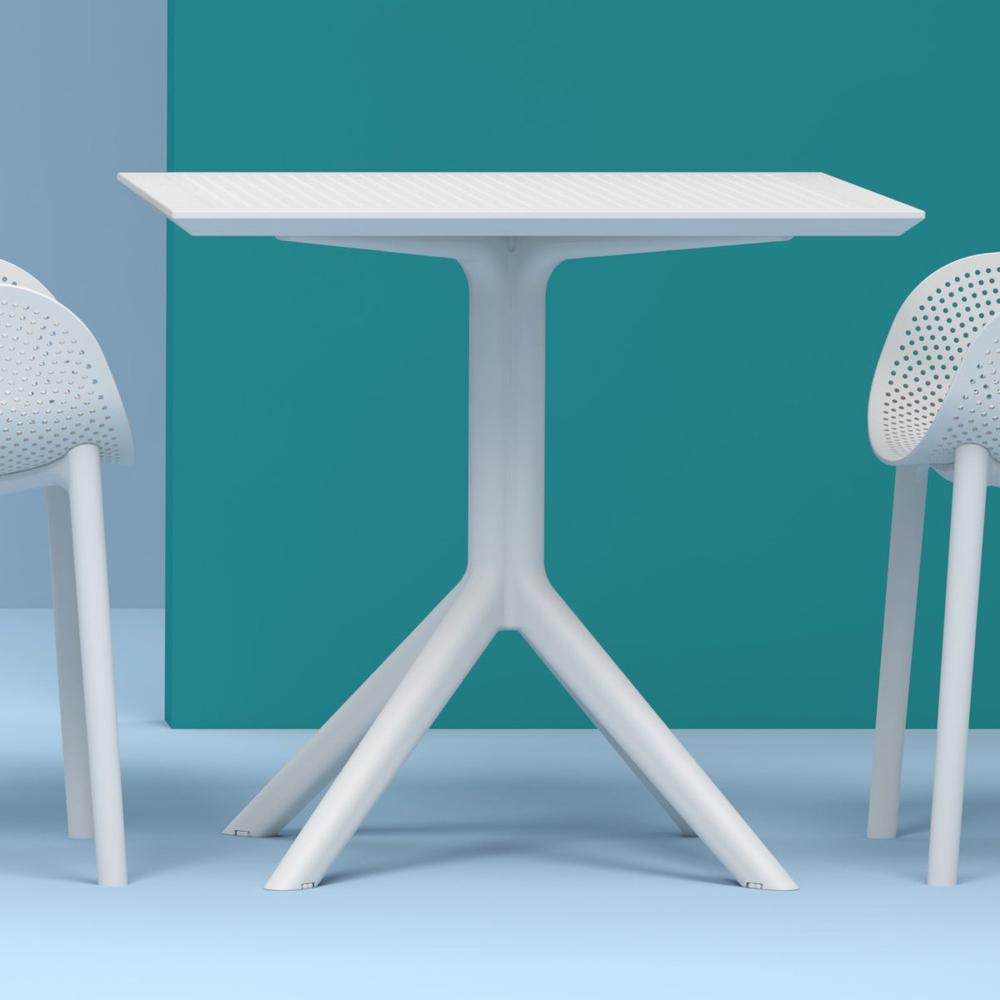 Sky Square Table 31 inch White. Picture 4