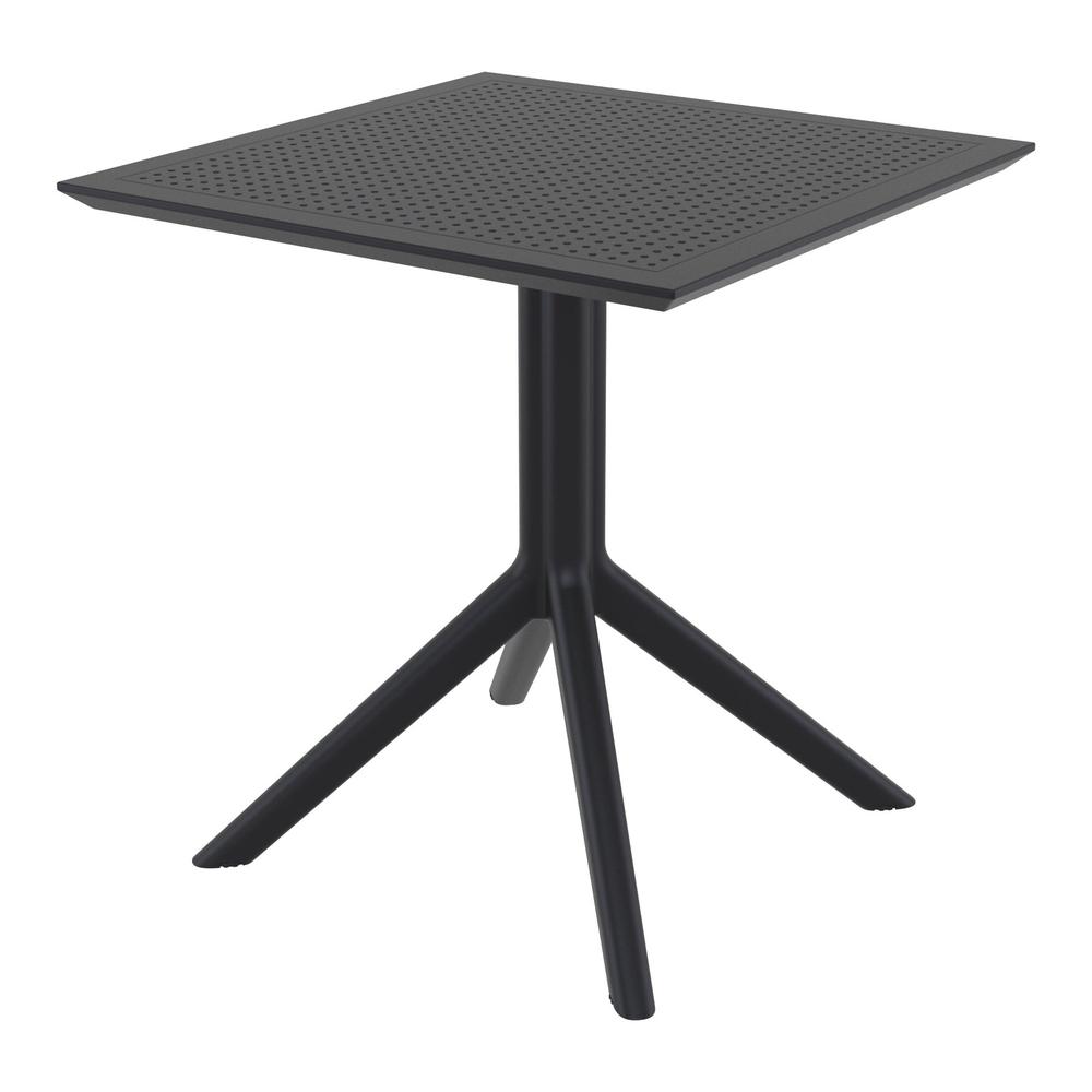 Sky Square Table 27 inch Black. Picture 1