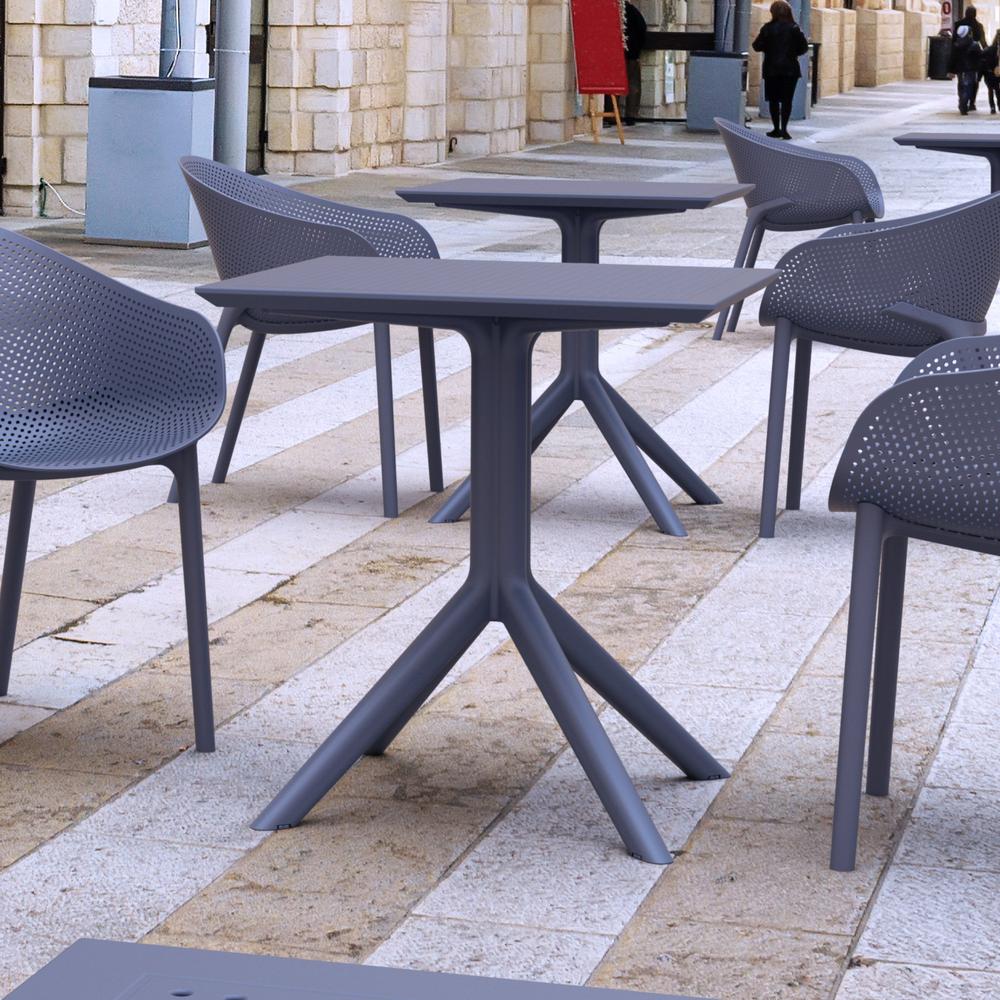 Sky Square Table 27 inch Dark Gray. Picture 4
