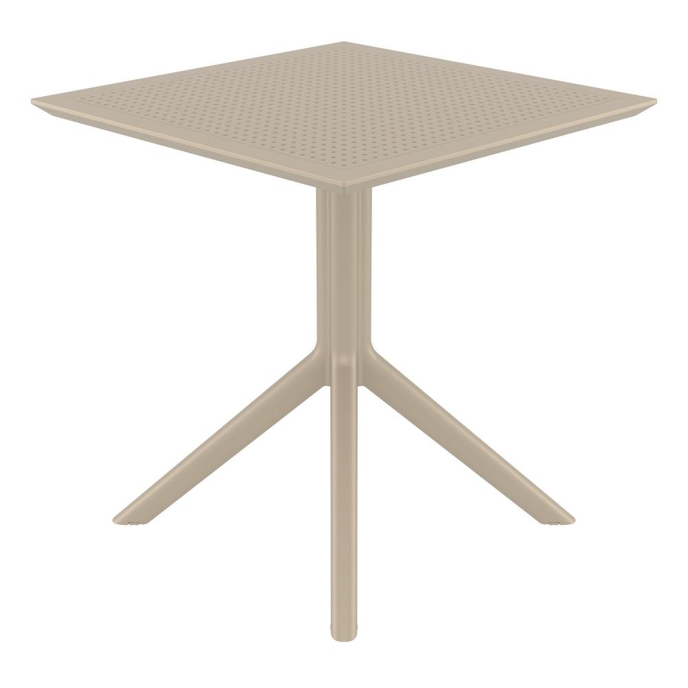Sky Square Table 27 inch Taupe. Picture 3