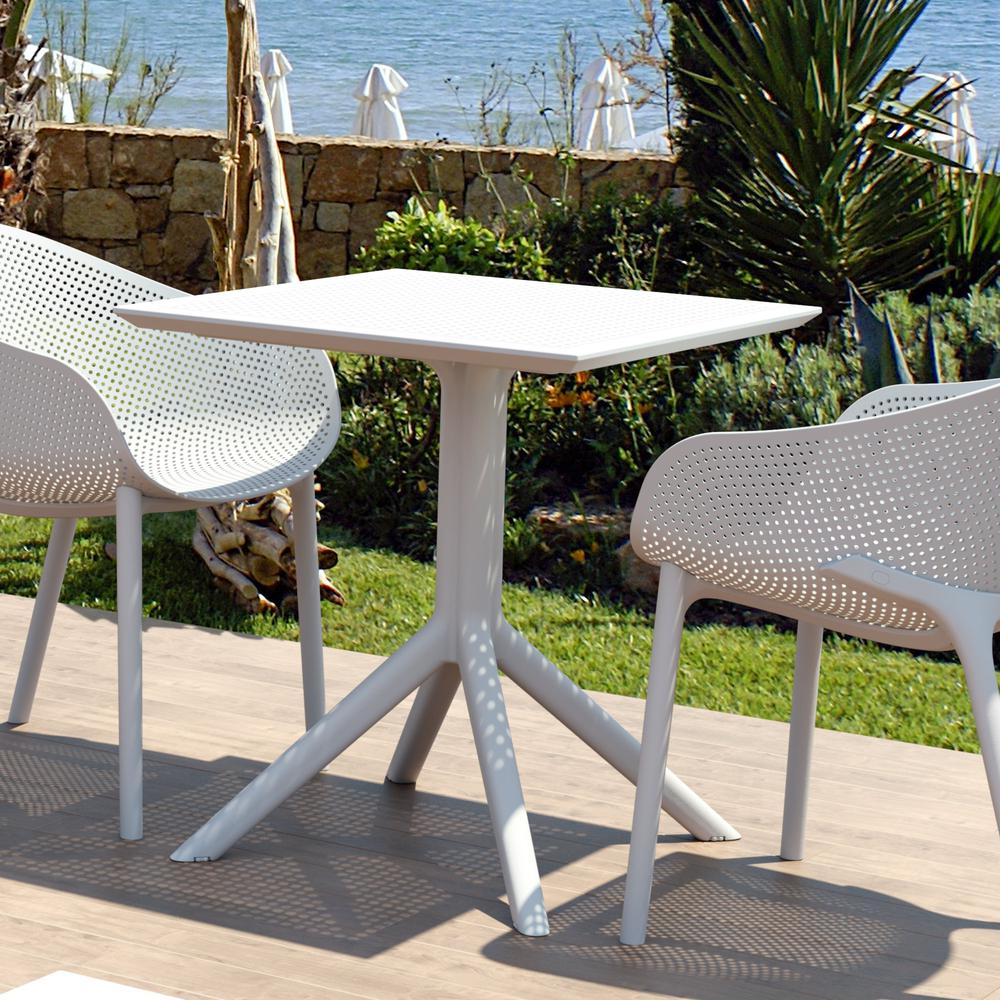 Sky Square Table 27 inch White. Picture 4