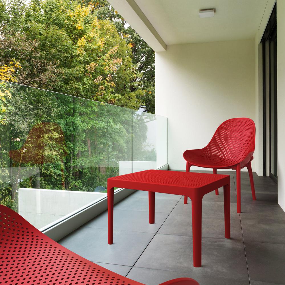 Sky Side Table 24 inch Red. Picture 5
