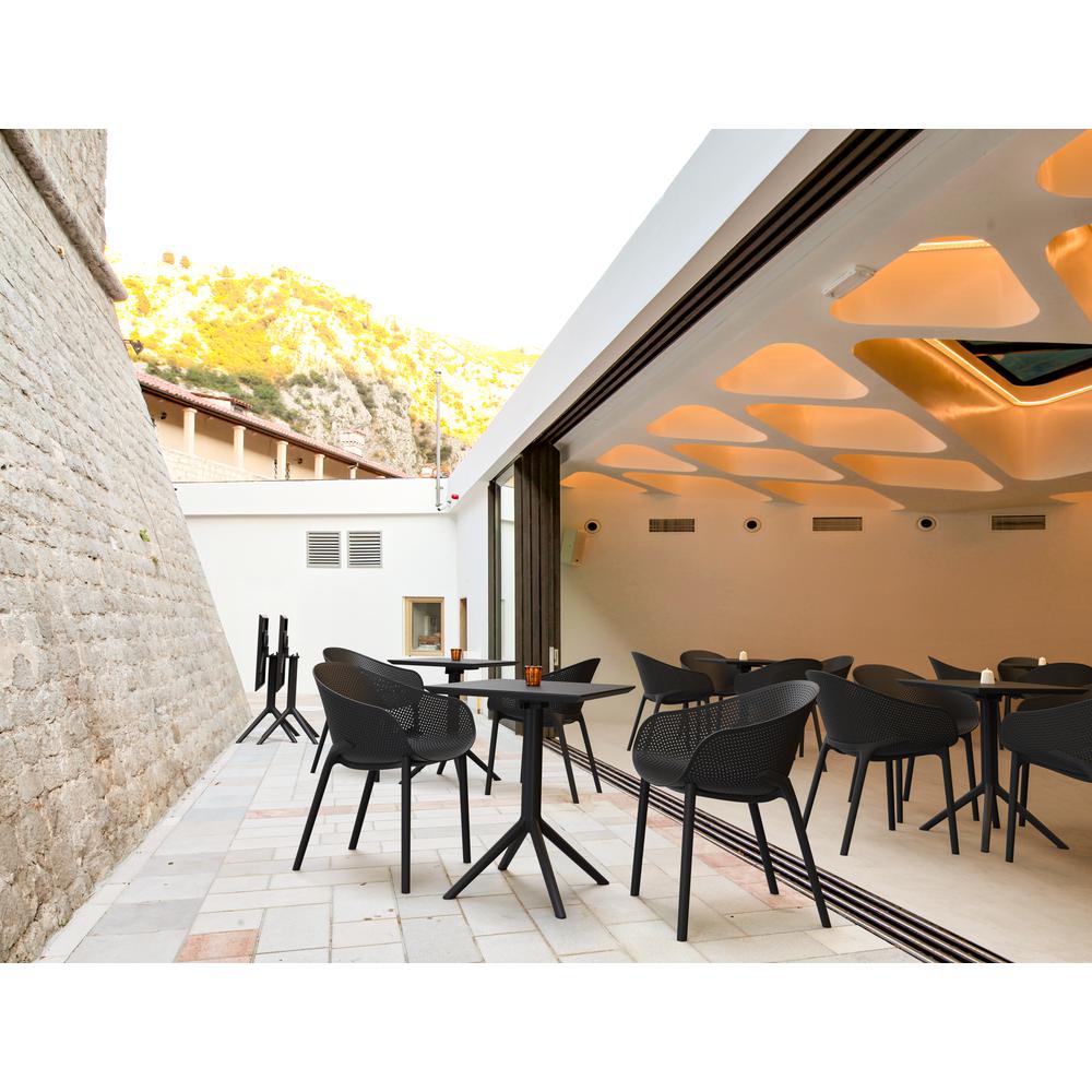 Sky Square Folding Table 24 inch Black. Picture 2