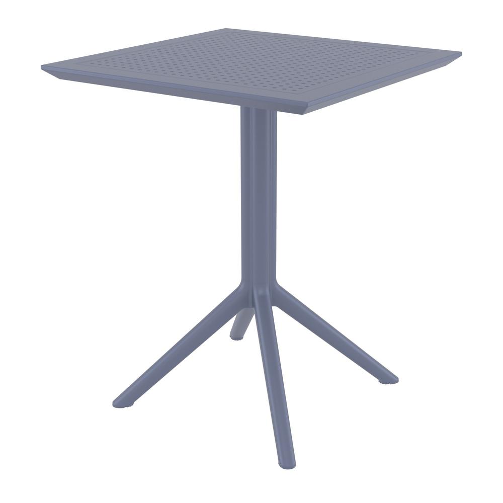 Sky Square Folding Table 24 inch Dark Gray. Picture 1