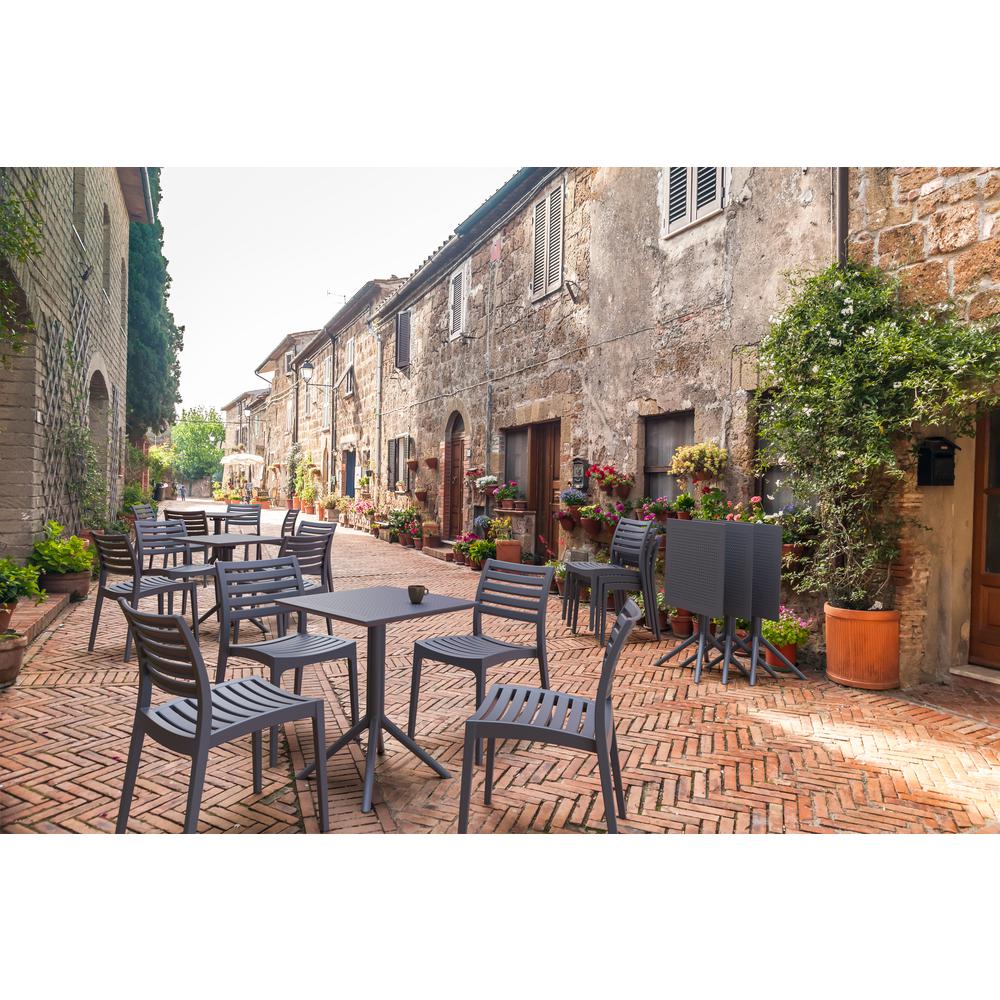 Sky Square Folding Table 24 inch Dark Gray. Picture 3