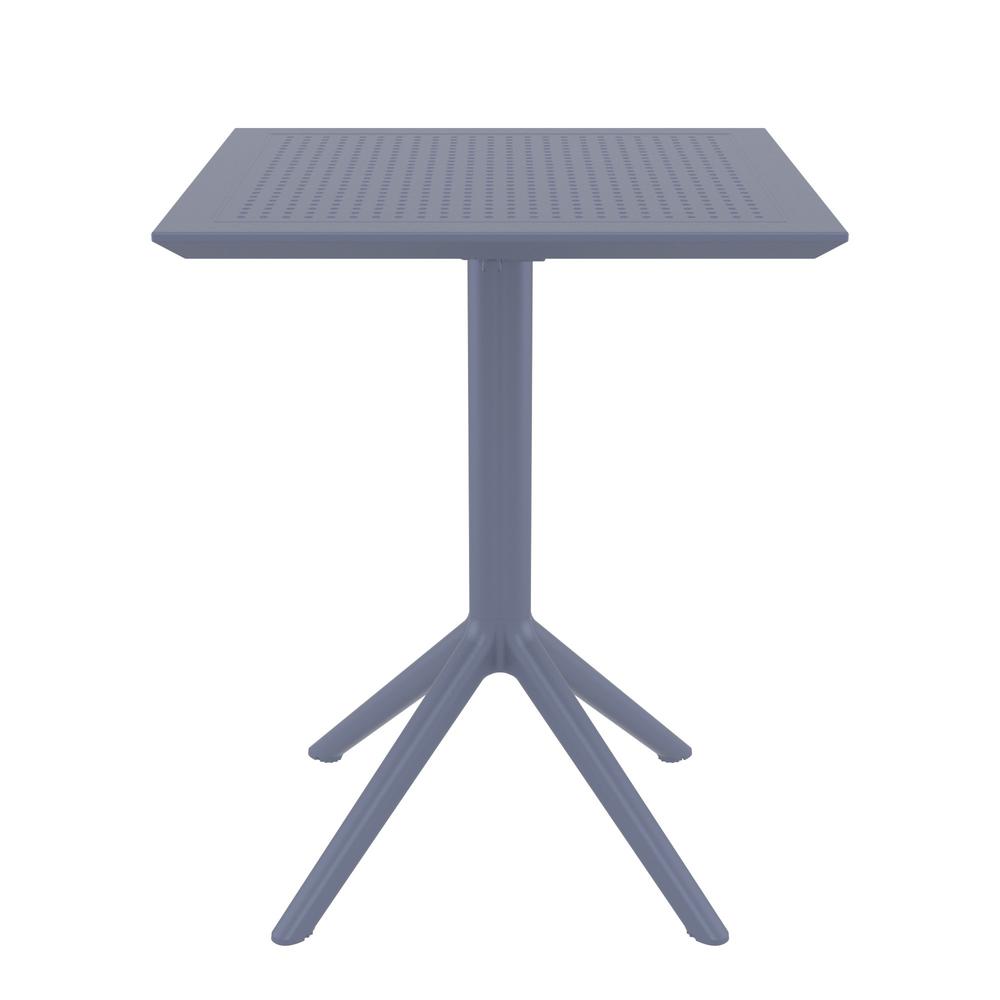 Sky Square Folding Table 24 inch Dark Gray. Picture 5