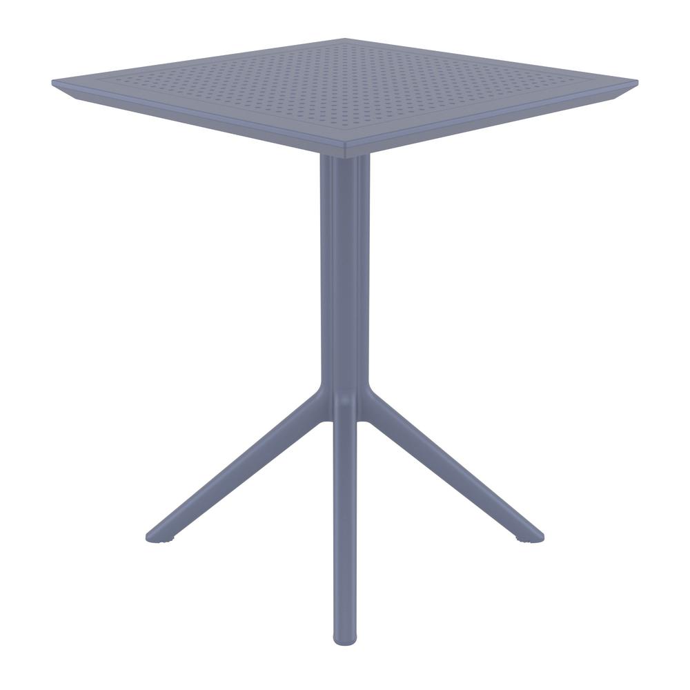 Sky Square Folding Table 24 inch Dark Gray. Picture 6