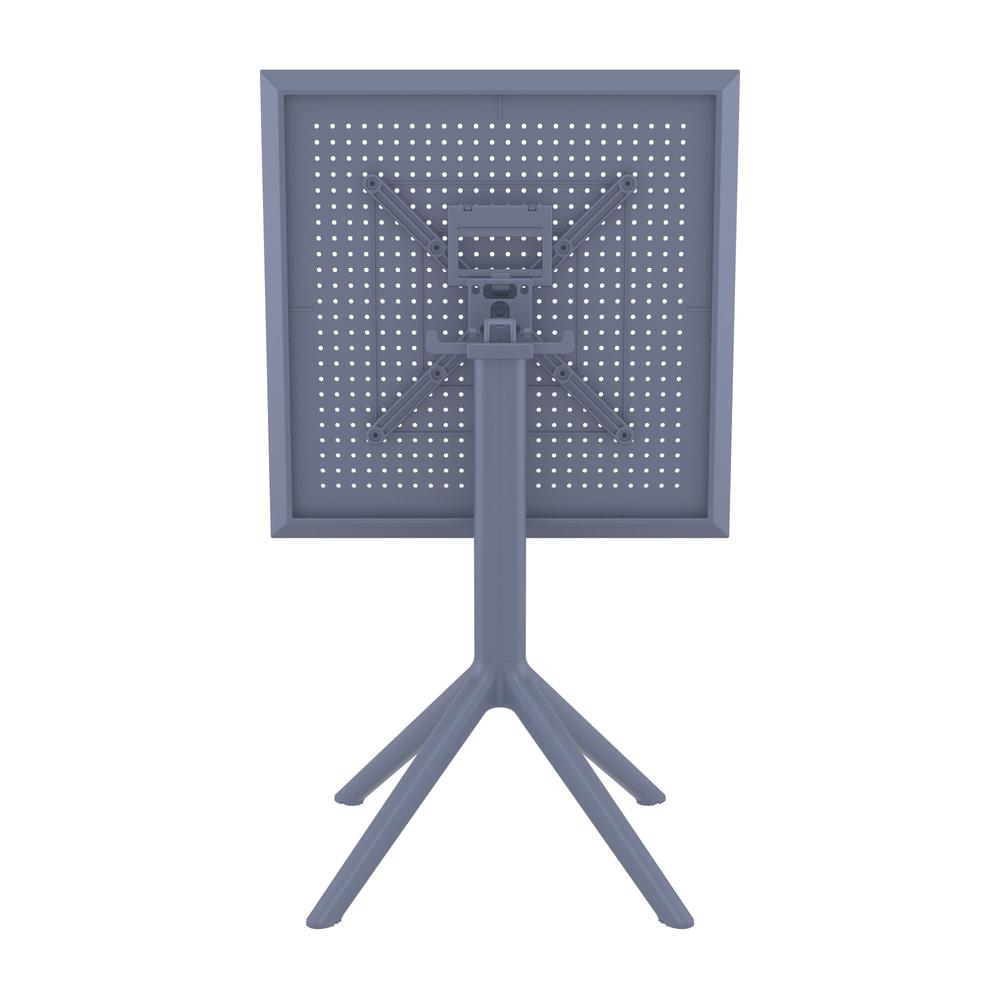 Sky Square Folding Table 24 inch Dark Gray. Picture 7