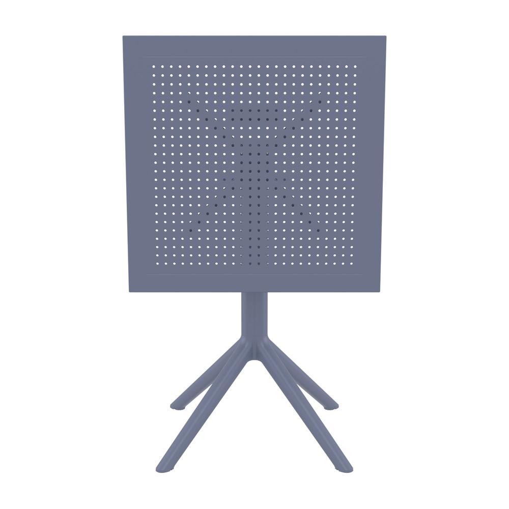 Sky Square Folding Table 24 inch Dark Gray. Picture 9