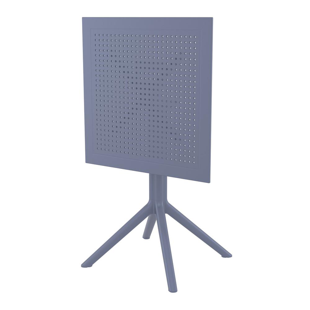 Sky Square Folding Table 24 inch Dark Gray. Picture 10